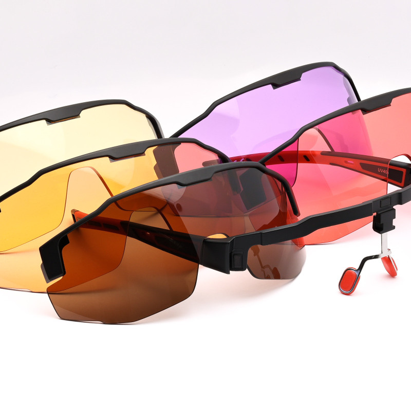 Evolution Shooting Glasses • 5 Magnetic Interchangeable Lenses • Class 1 Optical Grade Lenses