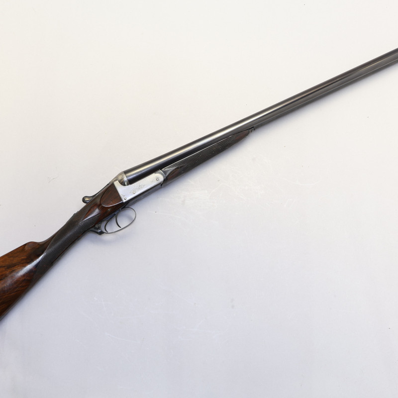 British 12-Gauge Boxlock Side-by-Side Shotgun