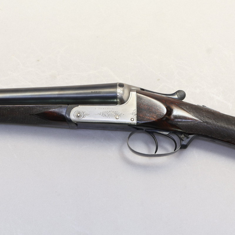 British 12-Gauge Boxlock Side-by-Side Shotgun
