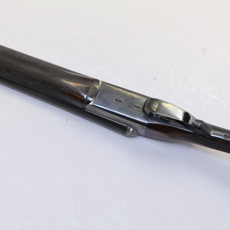 British 12-Gauge Boxlock Side-by-Side Shotgun